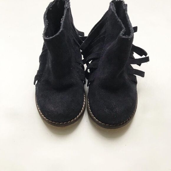 Zara navy blue fringe ankle boots EUC size 20(5) - Picture 4 of 6